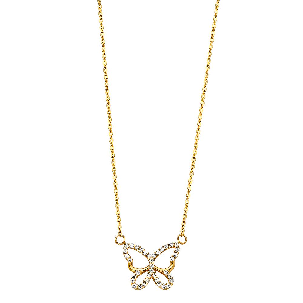 Butterfly gold necklace