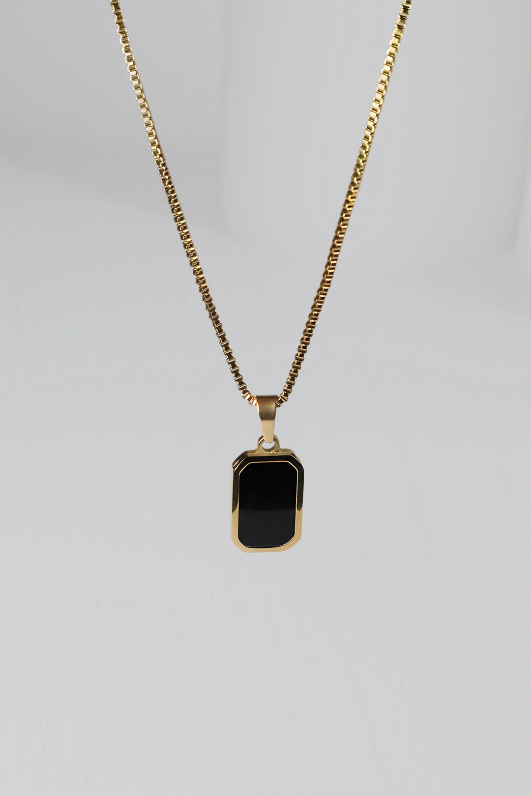 Timeless Black Lake Stainless Steel Necklace – sophisticated jewelry design with polished finish