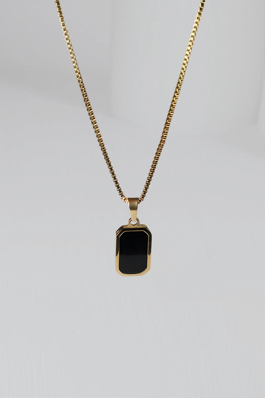 Timeless Black Lake Stainless Steel Necklace – sophisticated jewelry design with polished finish