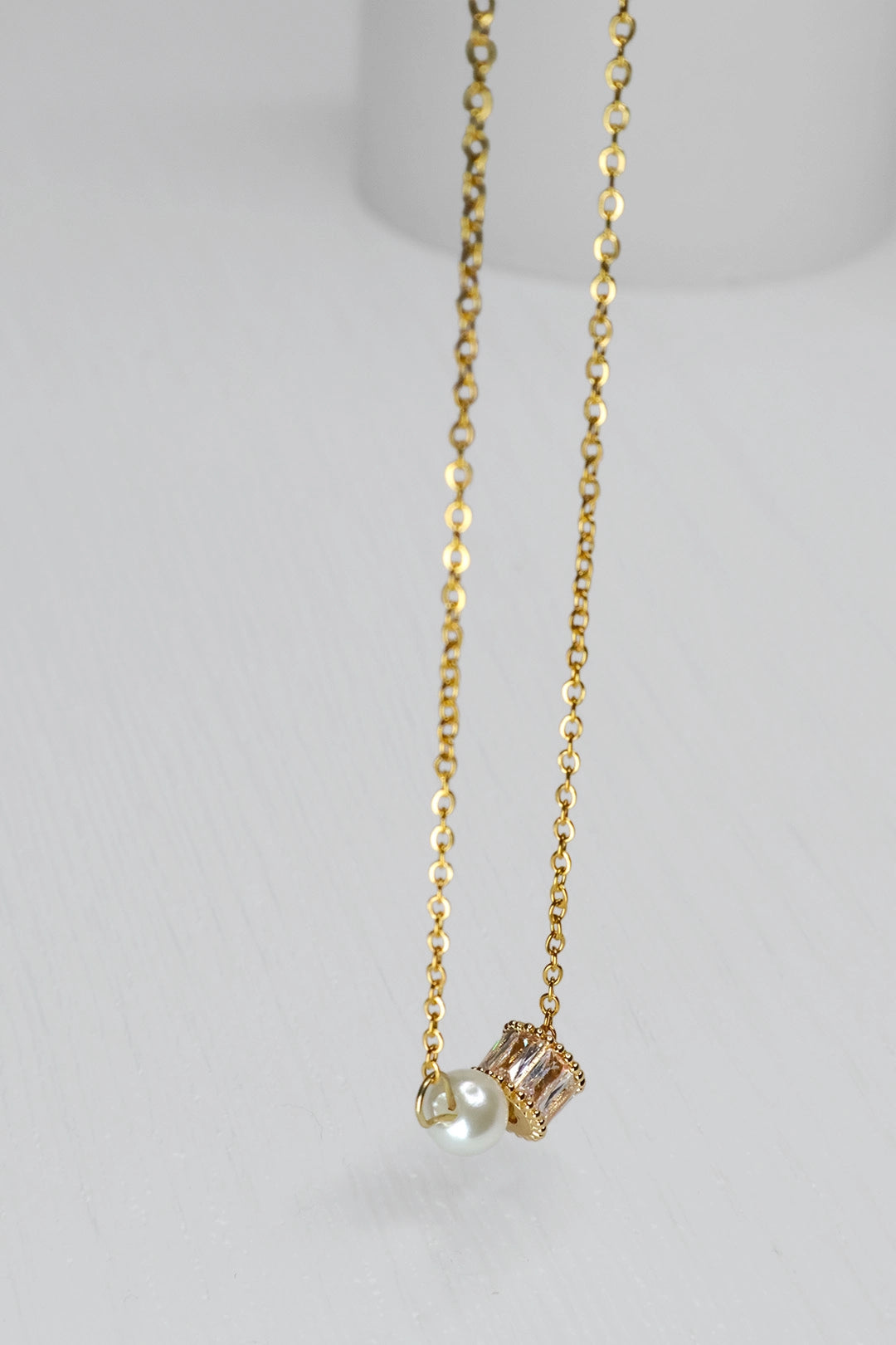 Custom Pearl Meadow Necklace with stainless steel and pearl details – sophisticated jewelry collection piece
