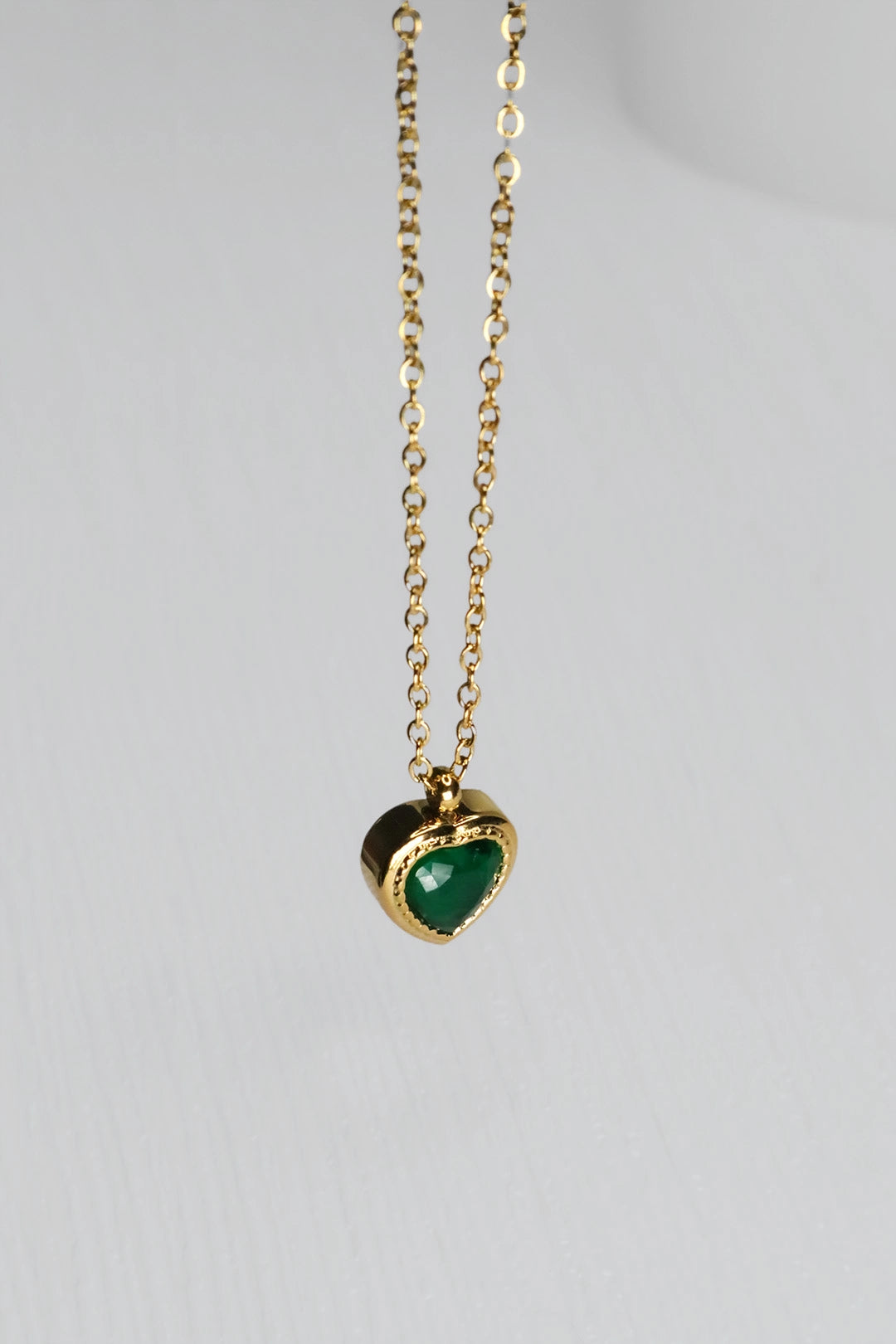 Elegant Green Oasis Stainless Steel Necklace – timeless fine jewelry with vibrant green accents