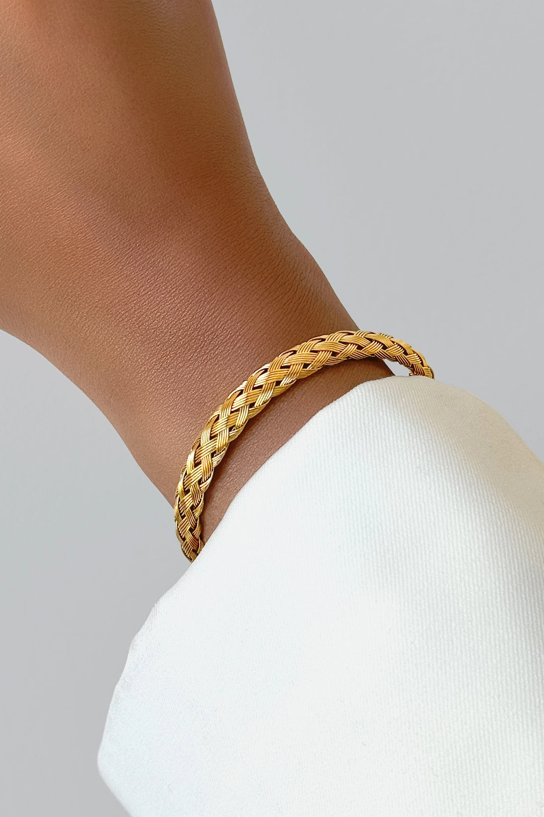 Sail Elegant stainless steel bracelet styled on wrist – perfect timeless gift for her
